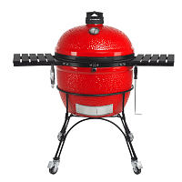 Красный керамический гриль Kamado Joe с системой Divide & Conquer