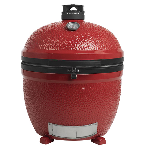 Красный керамический гриль Kamado Joe с системой Divide & Conquer