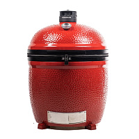 Красный керамический гриль Kamado Joe с системой Divide & Conquer