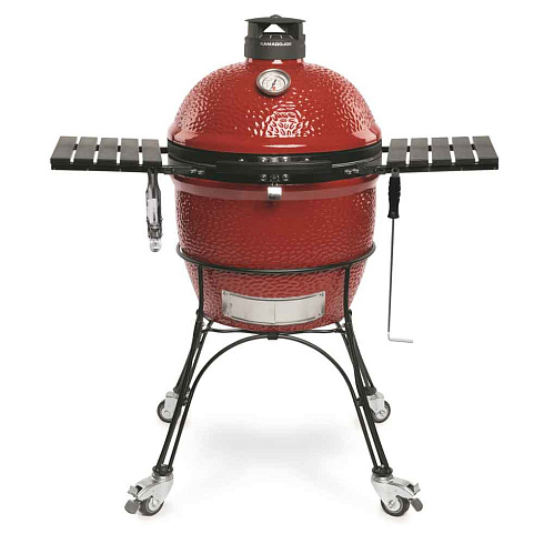 Красный керамический гриль Kamado Joe с системой Divide & Conquer