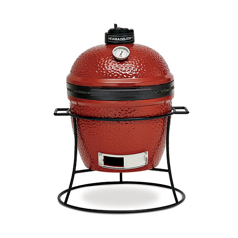 Красный керамический гриль Kamado Joe с системой Divide & Conquer