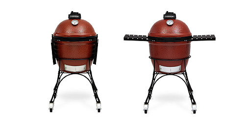 Красный керамический гриль Kamado Joe с системой Divide & Conquer