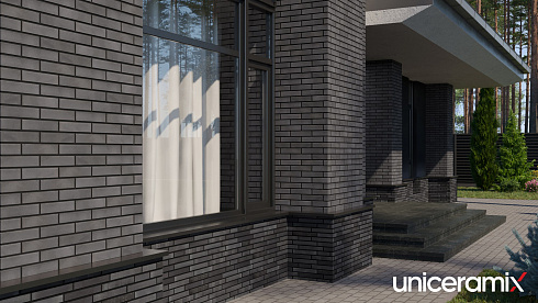 Клинкерная плитка UNICERAMIX, IRON, UX15 Black Iron, купить в Минске.