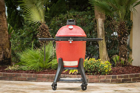 Красный керамический гриль Kamado Joe с системой Divide & Conquer Красный керамический гриль Kamado Joe с системой Divide & Conquer