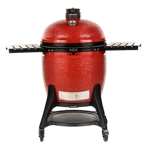 Красный керамический гриль Kamado Joe с системой Divide & Conquer