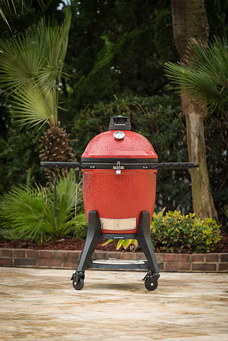 Красный керамический гриль Kamado Joe с системой Divide & Conquer Красный керамический гриль Kamado Joe с системой Divide & Conquer