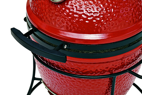 Красный керамический гриль Kamado Joe с системой Divide & Conquer