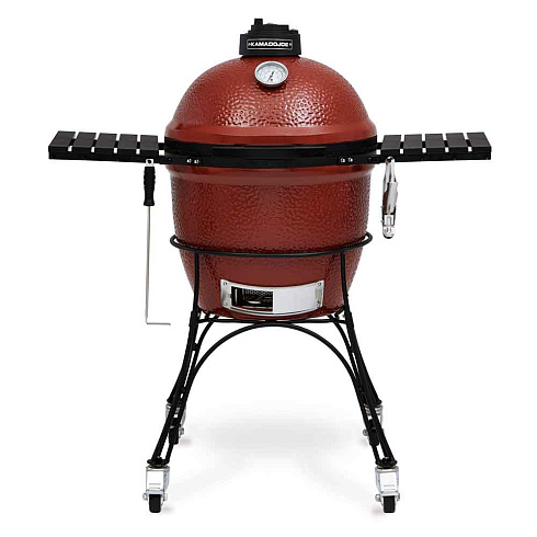 Красный керамический гриль Kamado Joe с системой Divide & Conquer